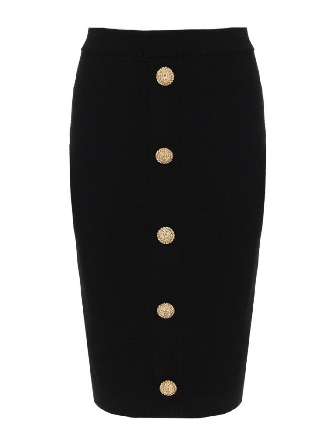 Balmain Black Embellished Midi Skirt-picture-19