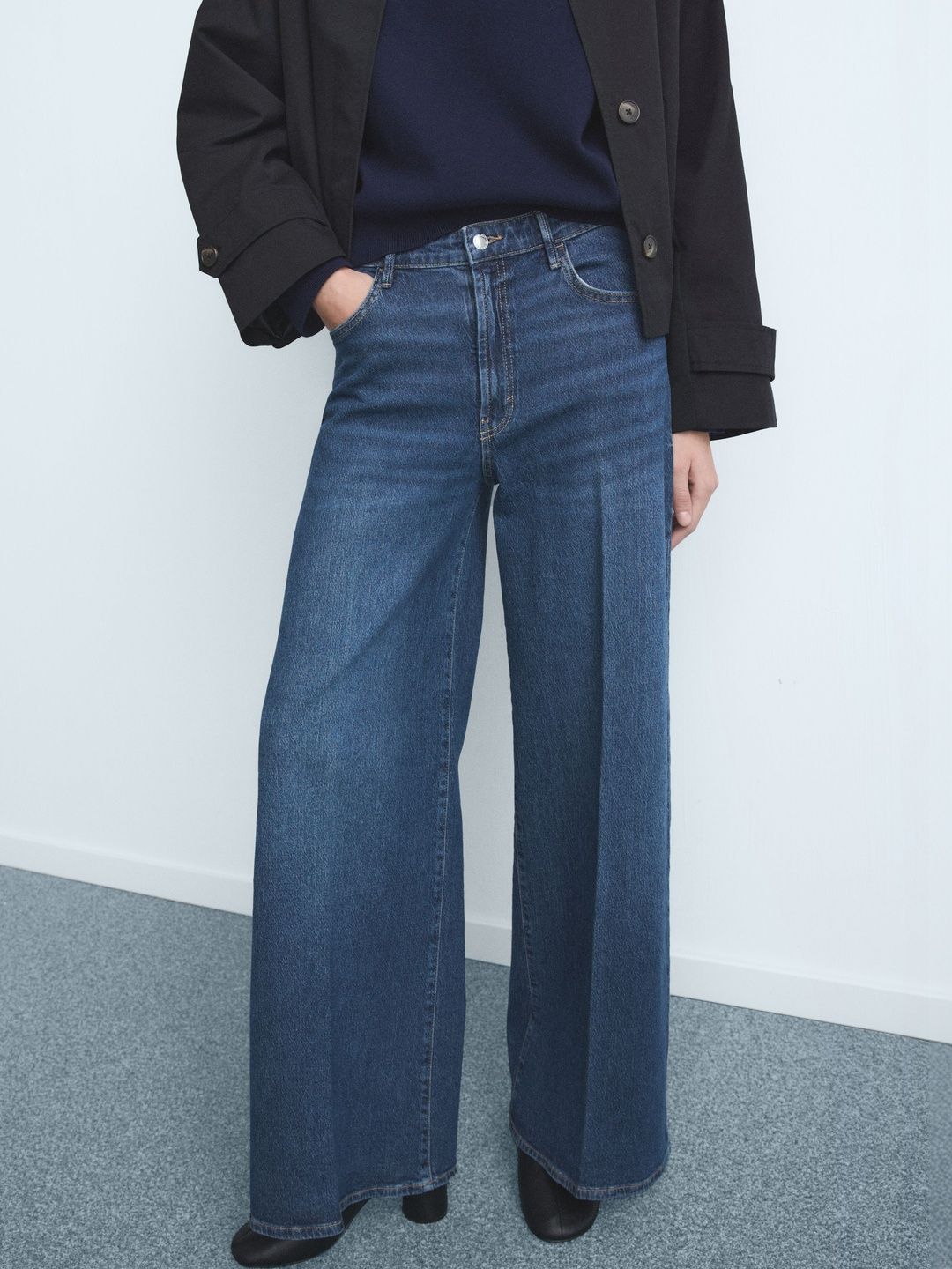 MANGO Women Wide Leg Light Fade Jeans-picture-16