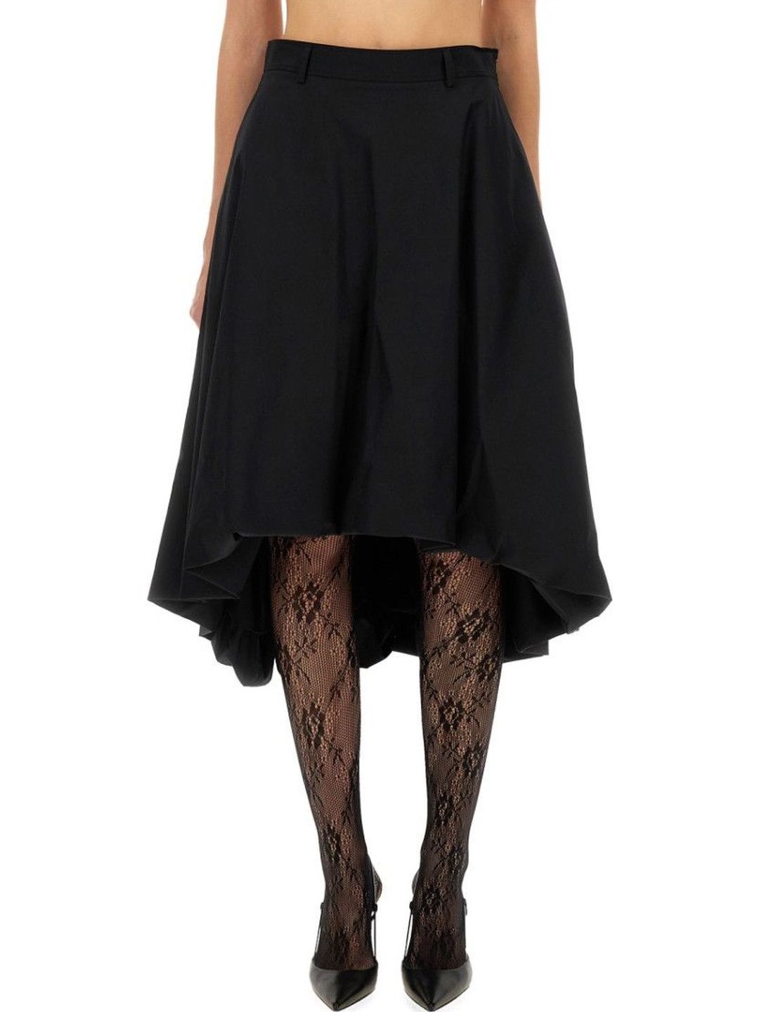 MOSCHINO Black Solid Midi Skirt-image-27