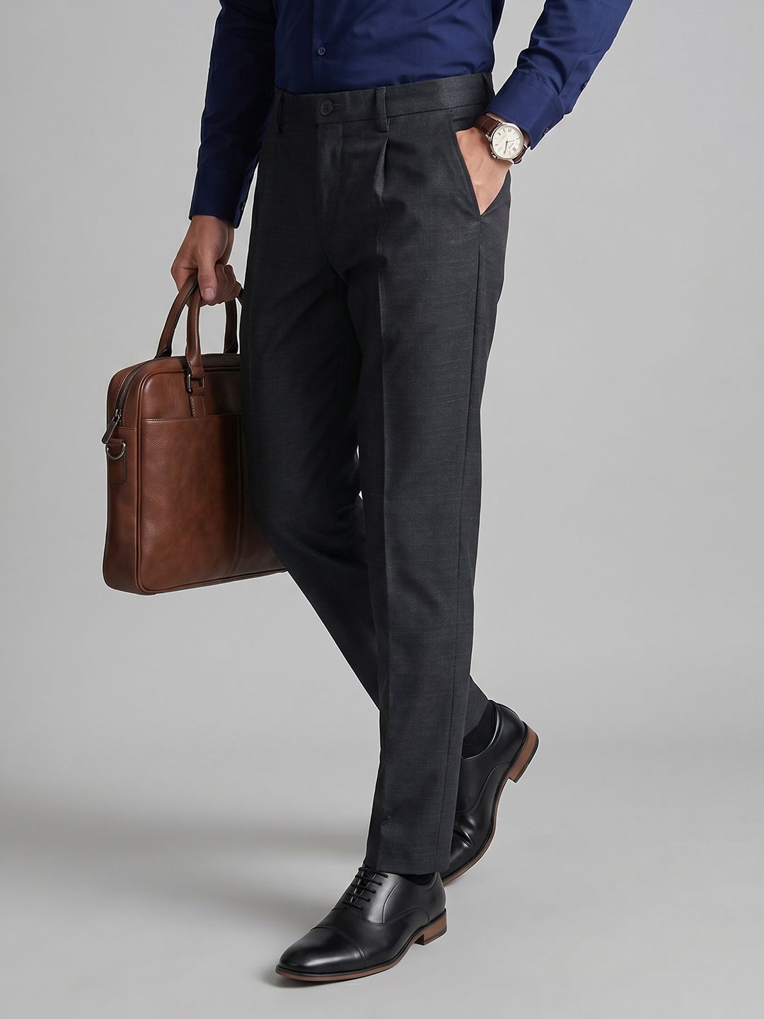 Allen Solly Men Pleated Formal Trouser-image-7
