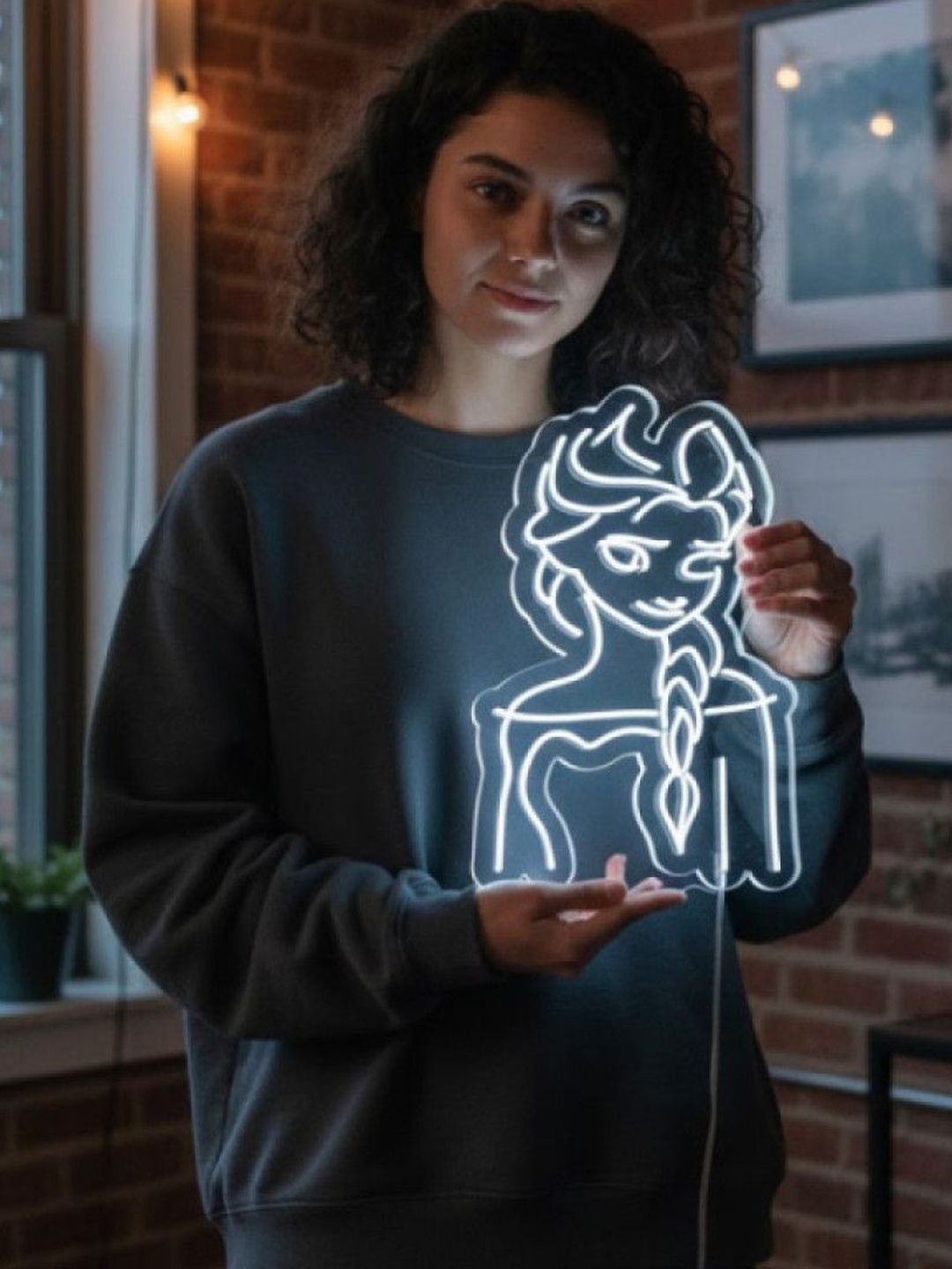 Custom Neon Purple Female Character Design Neon Sign-picture-11