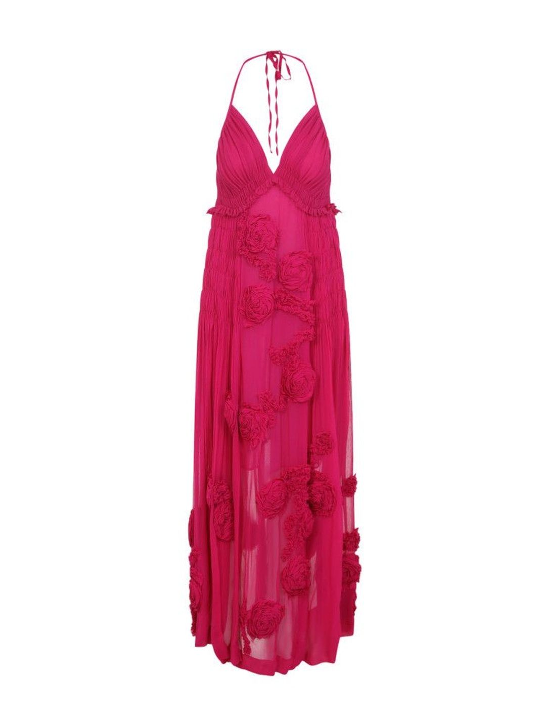 Dries Van Noten Red Halter-Neck Maxi Dress-picture-43