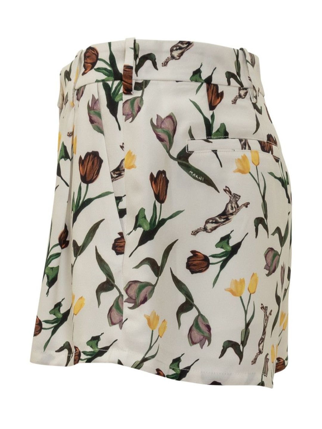 marni White Floral Shorts-picture-17