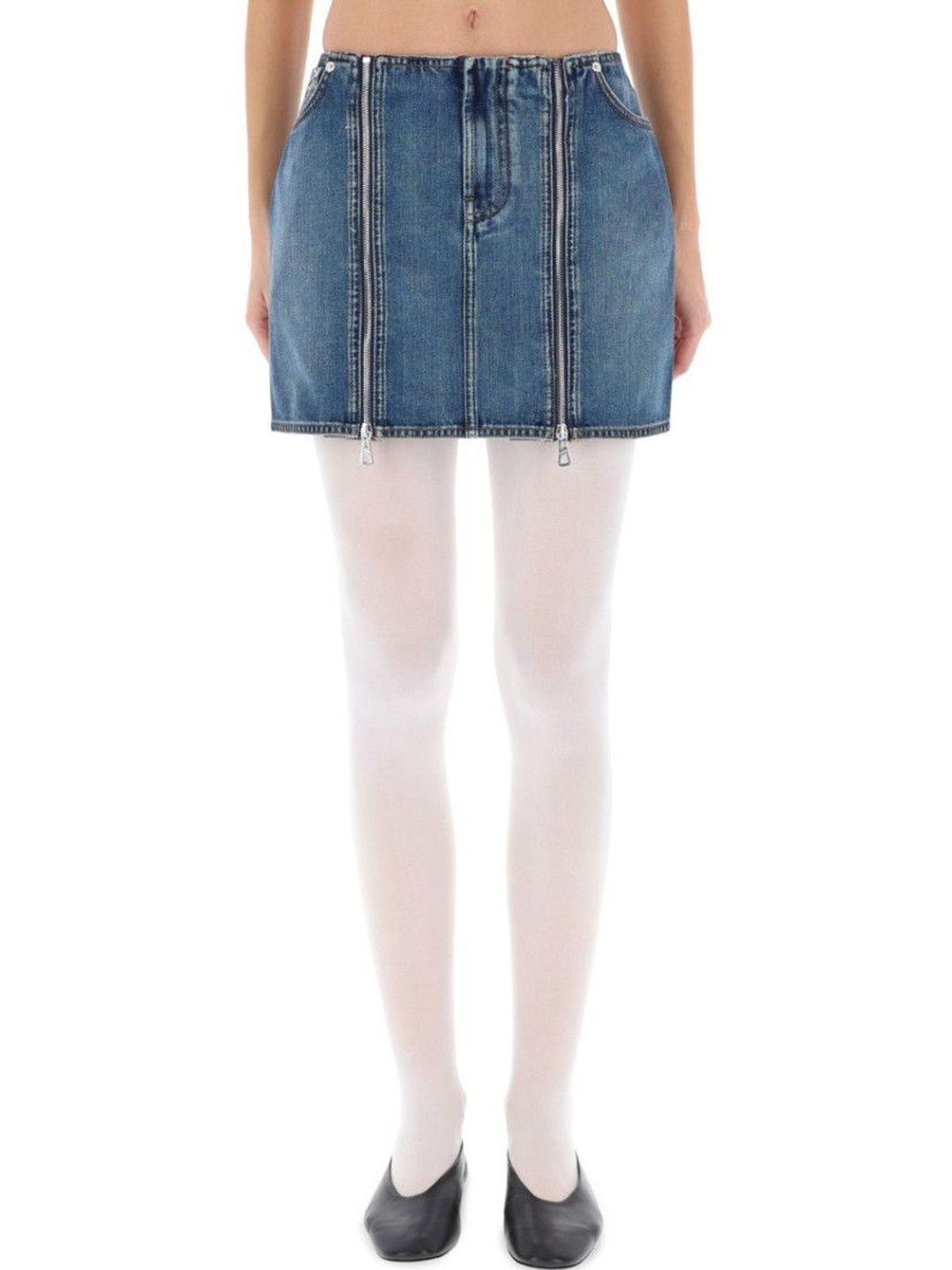 Jean Paul Gaultier Denim Solid Mini Skirt-picture-18