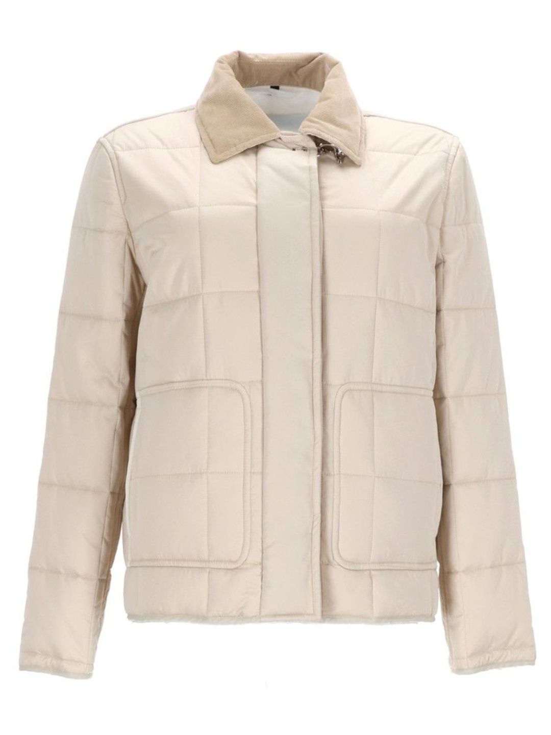 Fay Beige Quilted Shirt Collar Jacket-picture-28