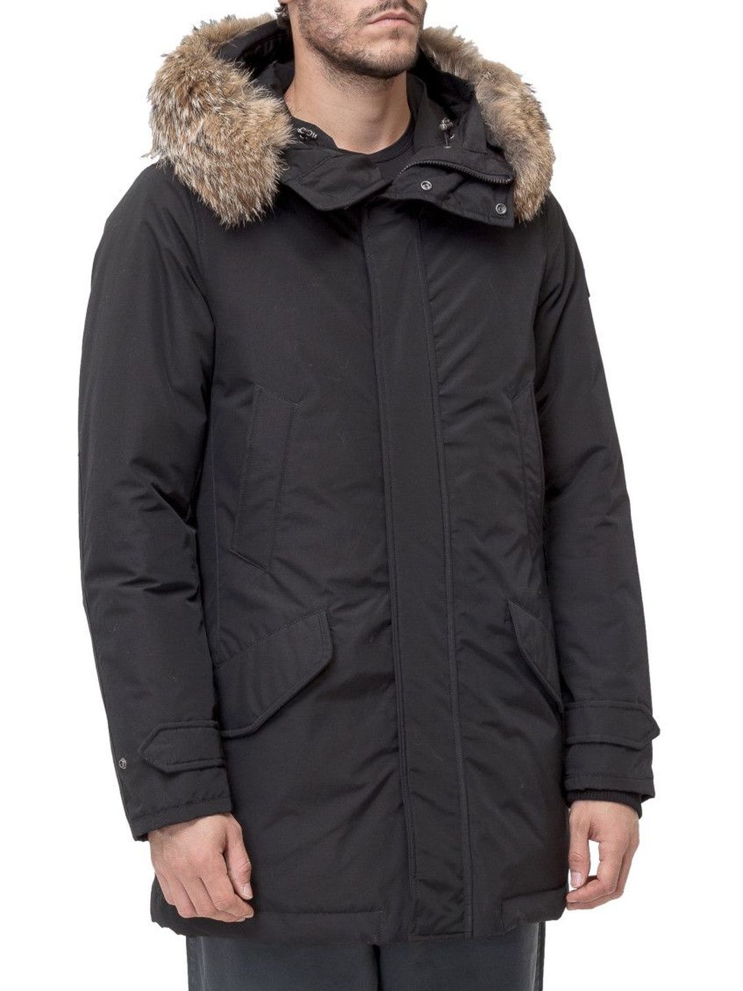 woolrich Black Solid Hood Jacket-picture-39