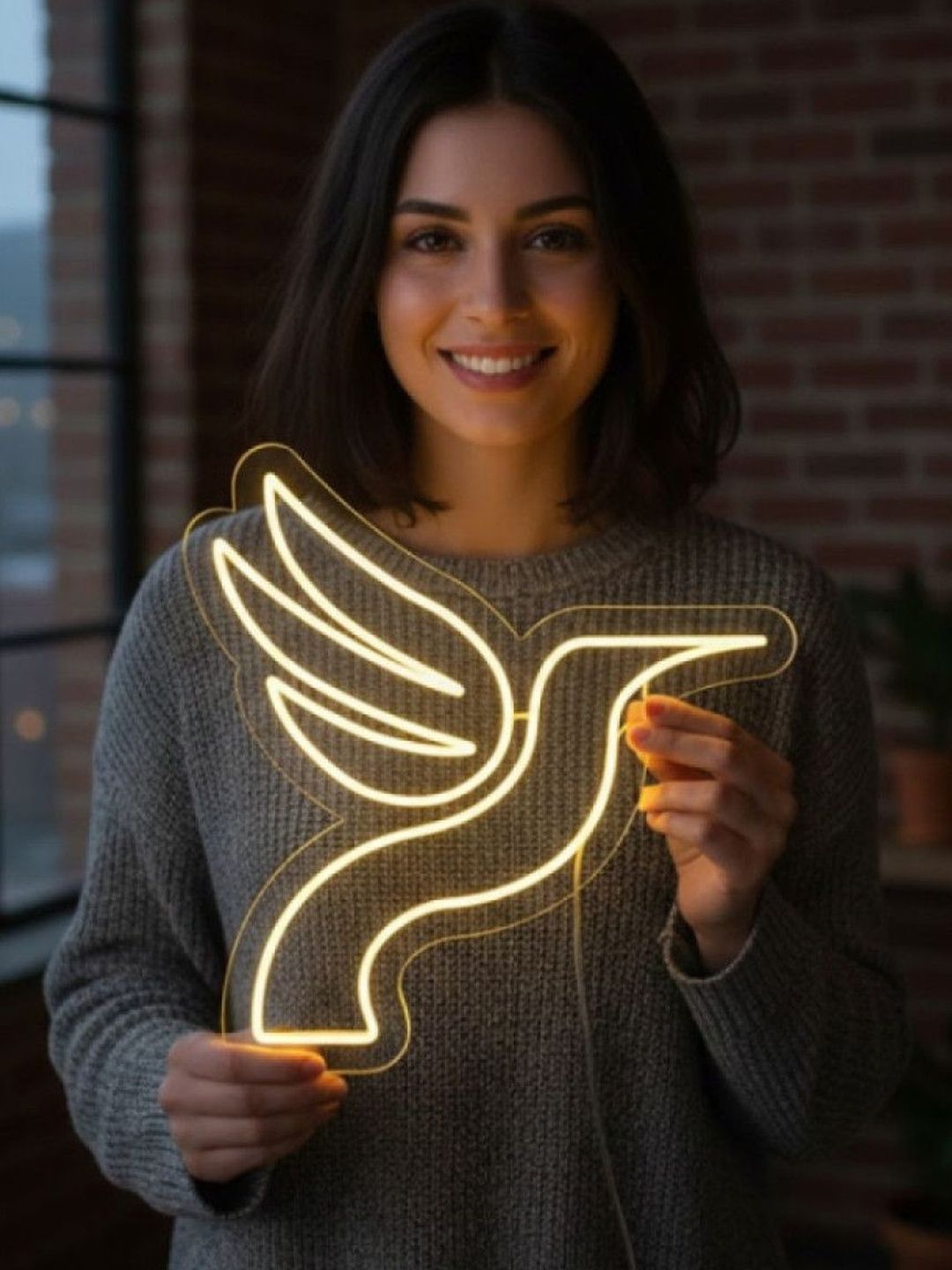 Custom Neon Hummingbird Design String Light-image-38