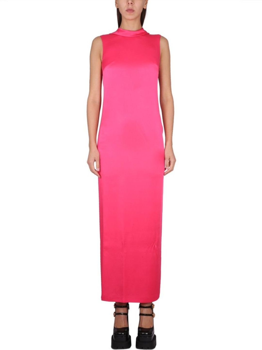 Versace Fuchsia Mock Collar Maxi Dress-picture-50