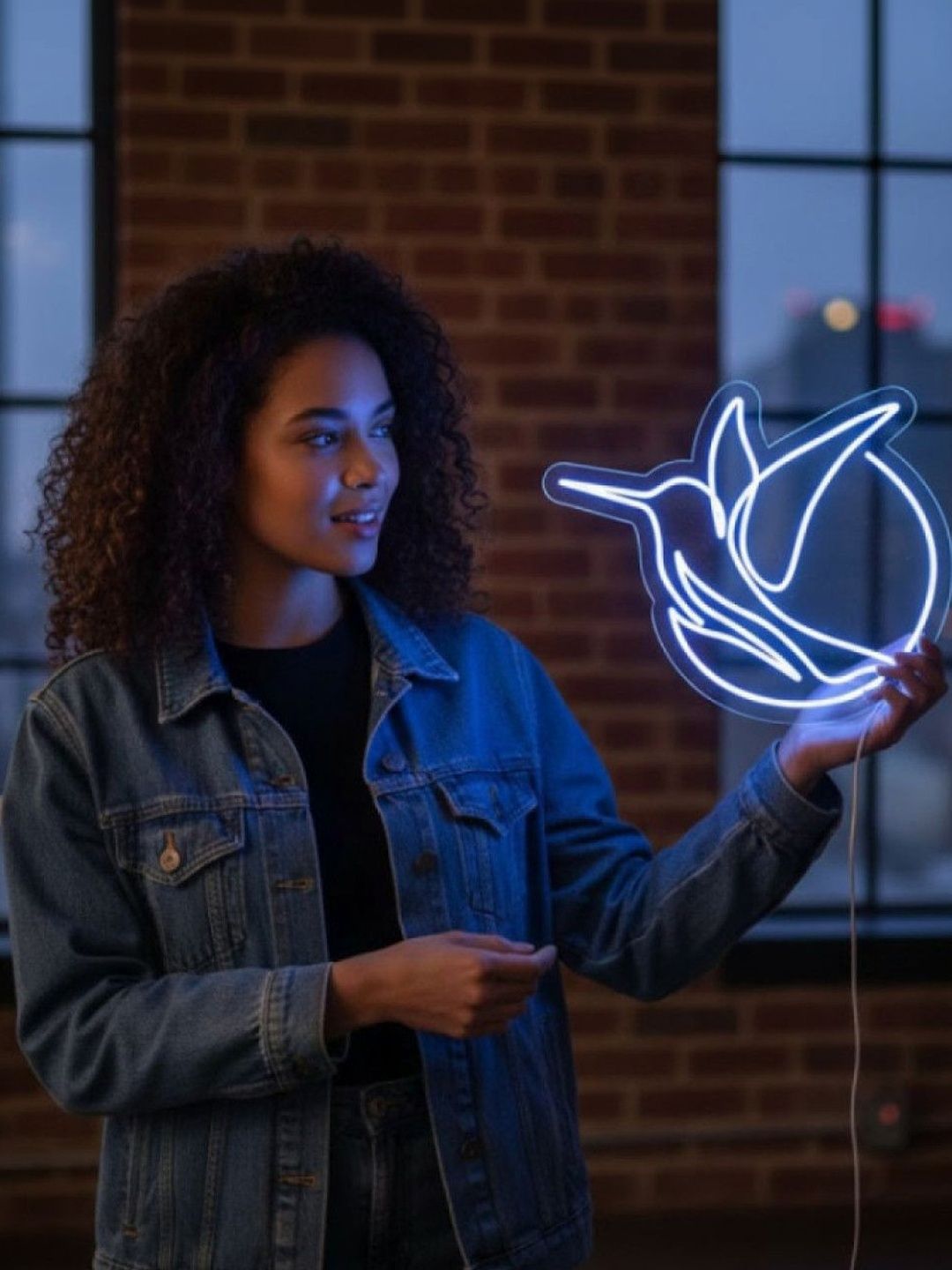 Custom Neon Hummingbird Design String Light-picture-34