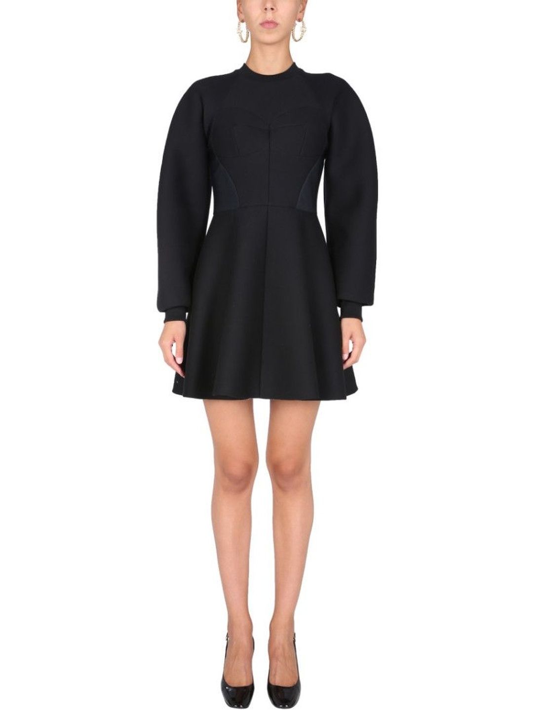 Dolce & Gabbana Black Crew Neck Mini Dress-image-40