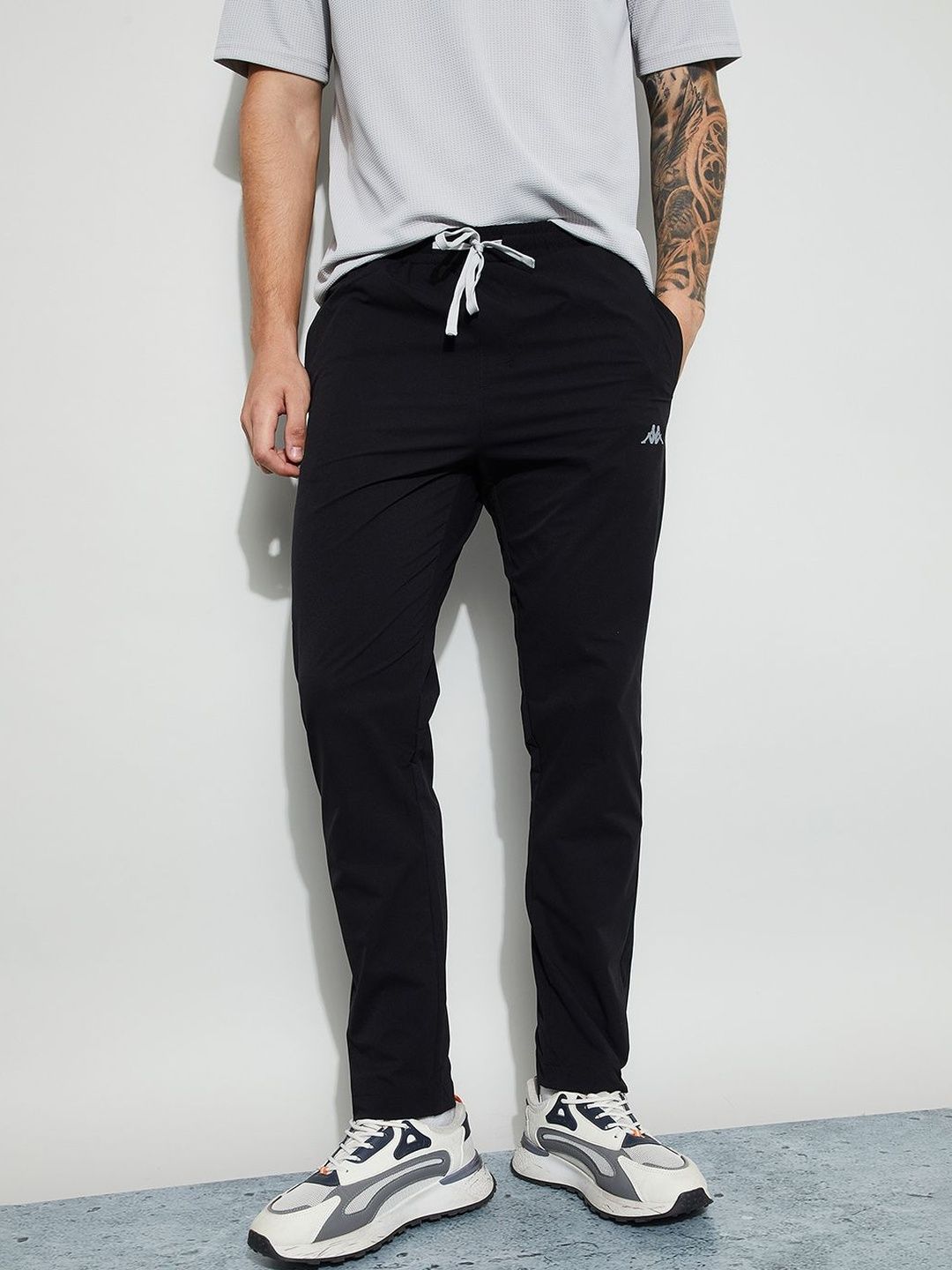 Kappa Men Regular Fit Brand Logo Training Track Pants-picture-14