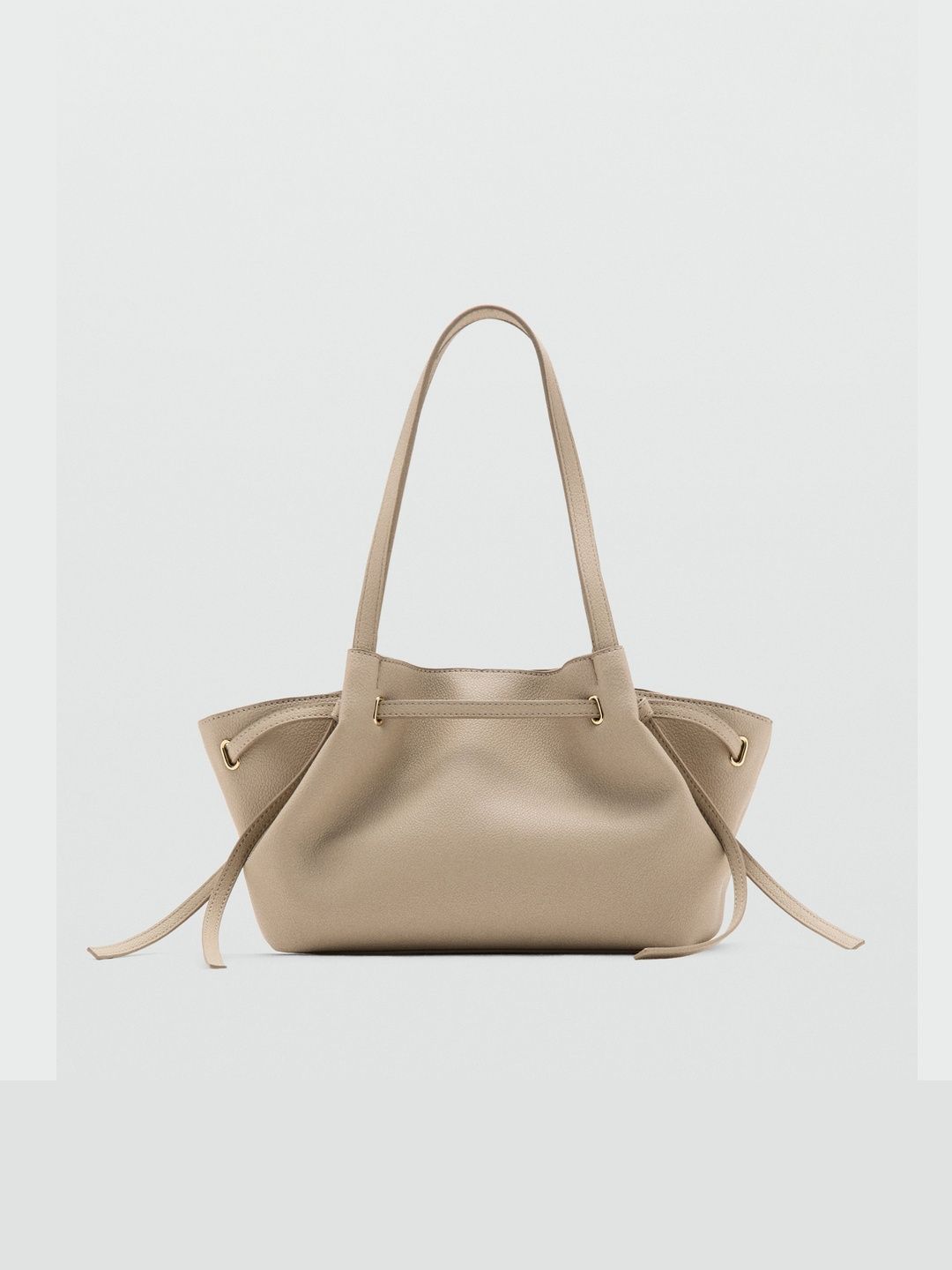 MANGO Textured Structured Tote Bag-picture-55