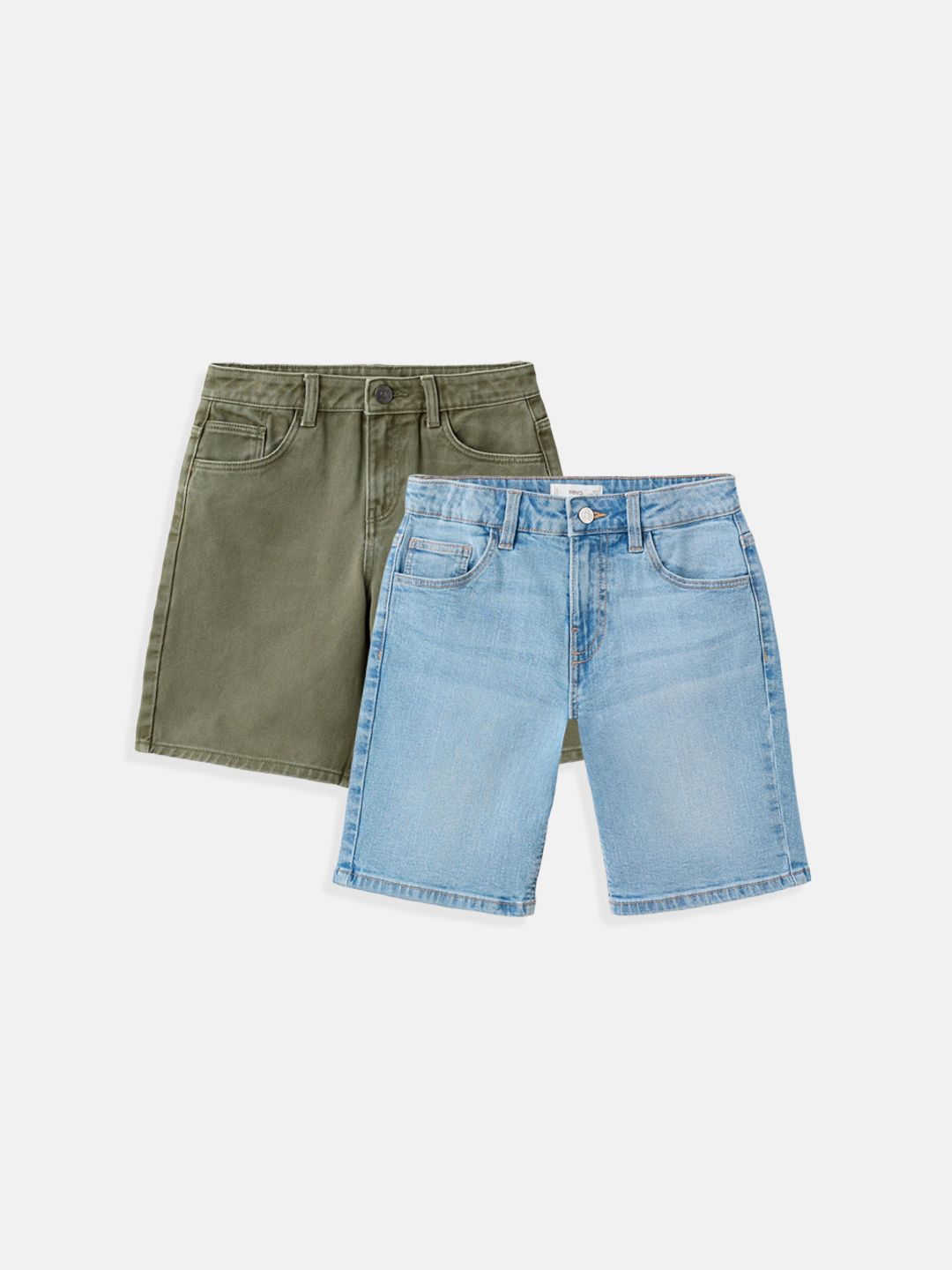 Mango Kids Boys Pack of 2 Pure Cotton Denim Shorts-picture-35