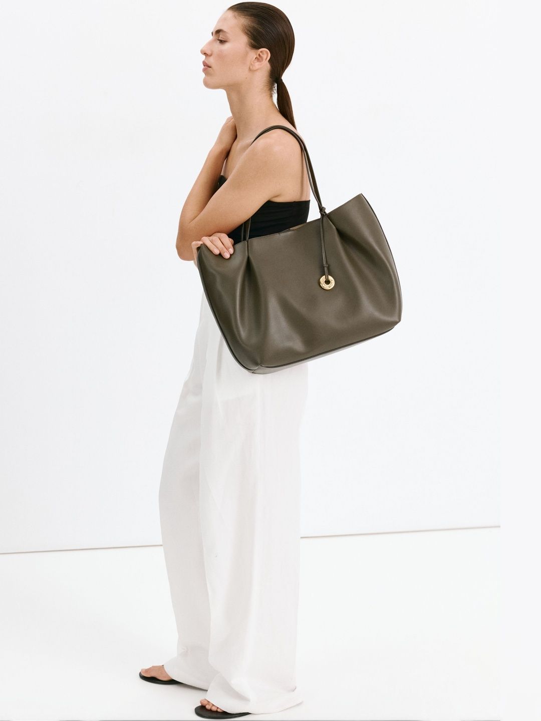 MANGO Structured Tote Bag-image-19