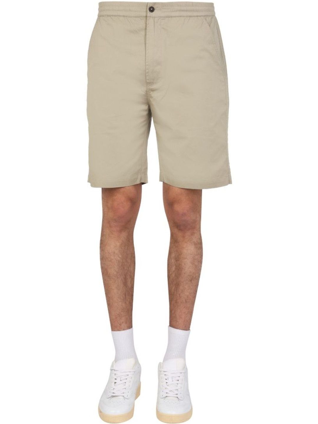 Universal Works Khaki Solid Shorts-picture-32