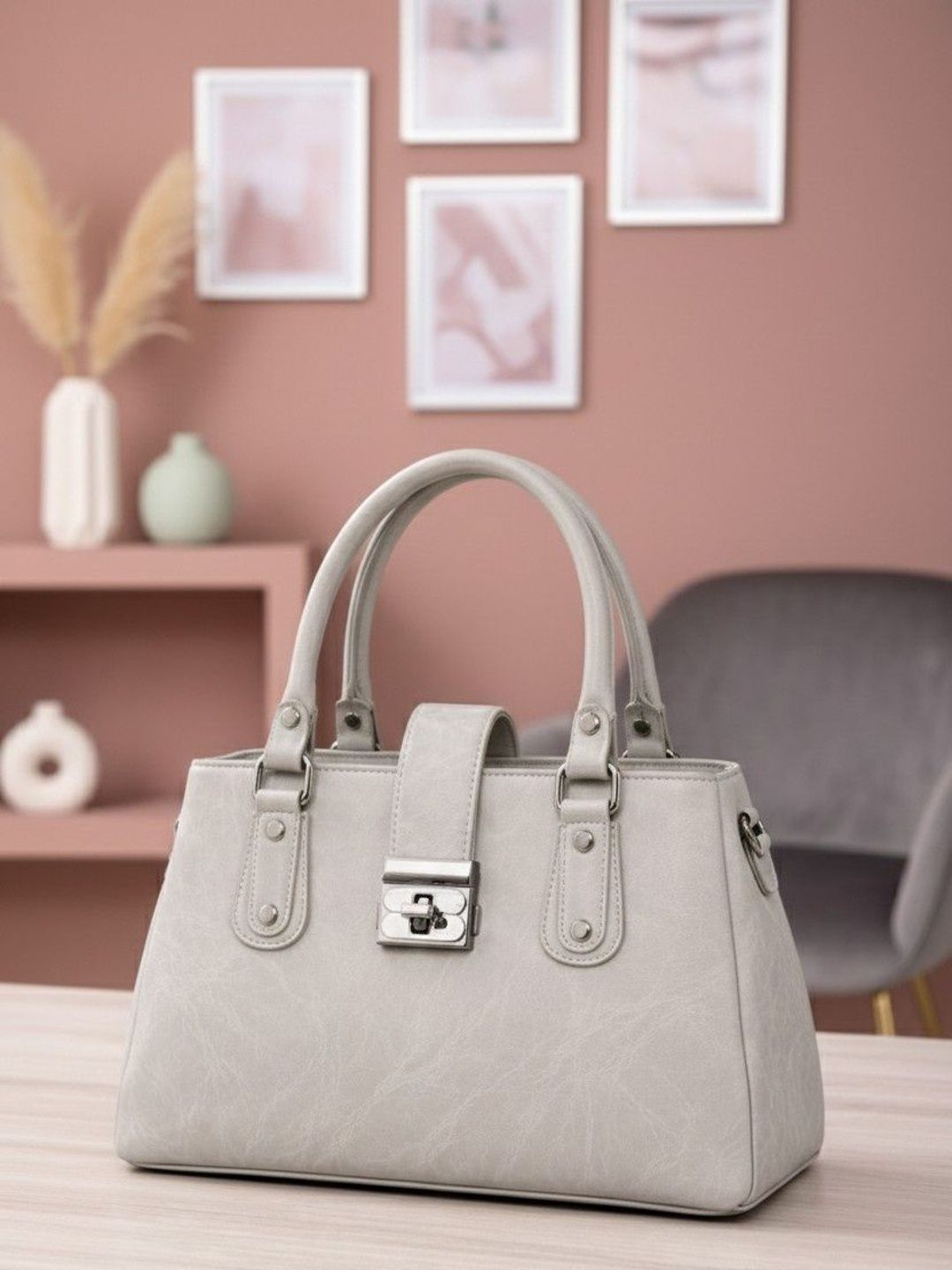ShopCircuit Textured Structured Handheld Bag with Quilted-picture-42