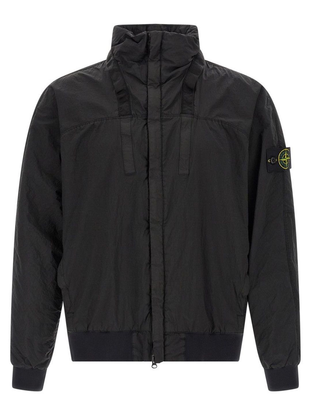 stone island Black Solid Logo Jacket-picture-11
