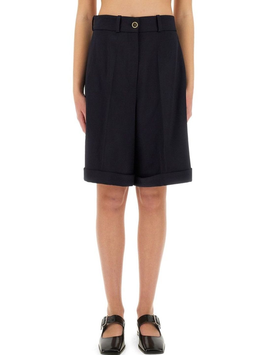 Black Solid Shorts-image-16