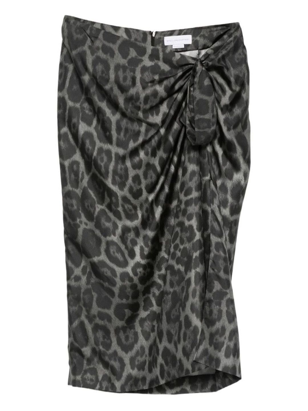 Stella McCartney Leopard Animal Print Midi Skirt-image-22