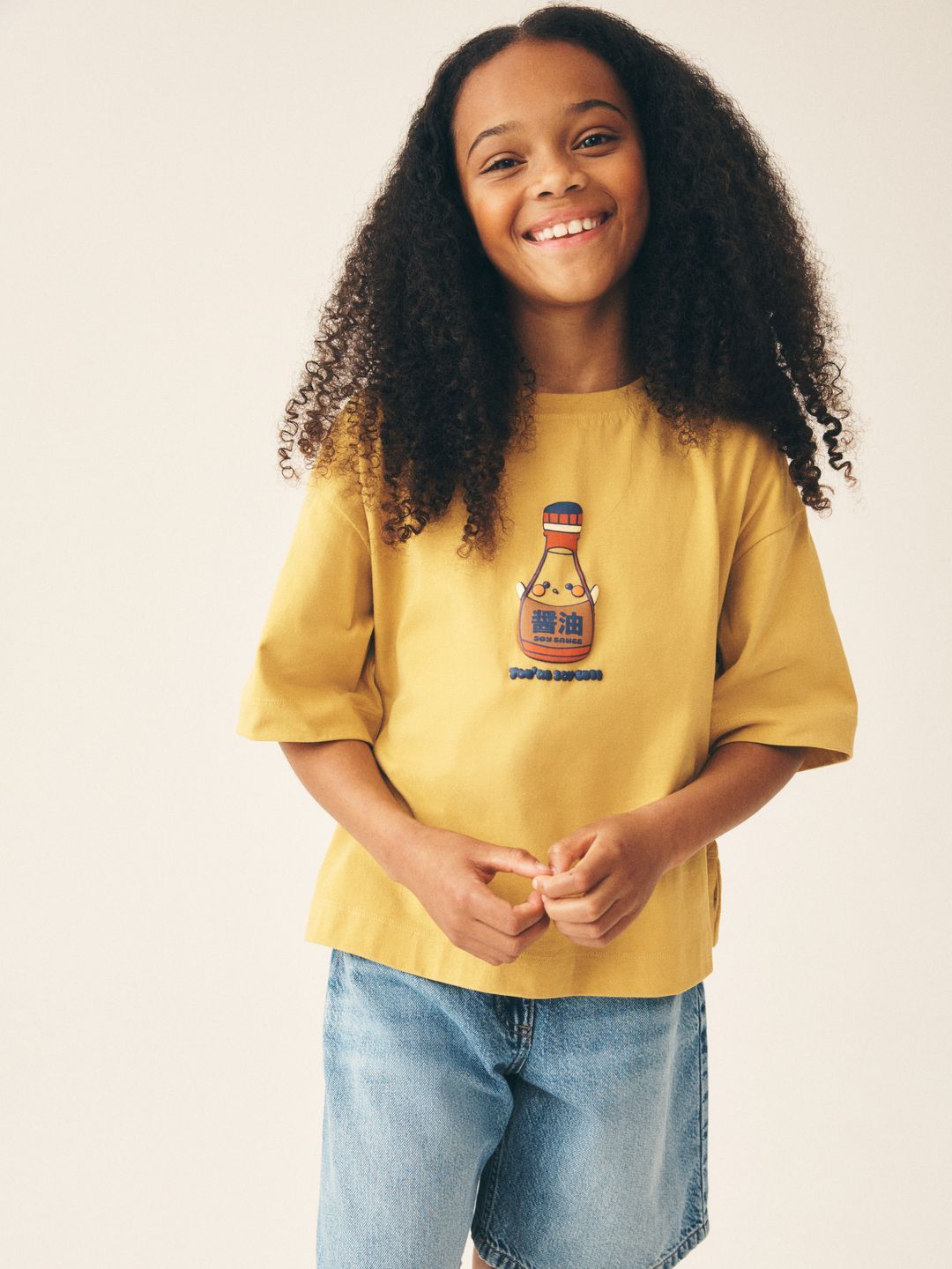 NEXT Girls Printed Drop-Shoulder Sleeves T-shirt-picture-32
