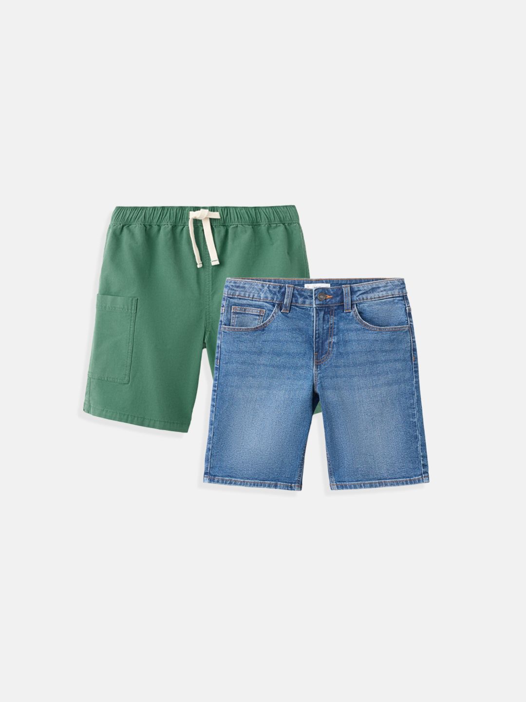 Mango Kids Boys Pack of 2 Pure Cotton Shorts-picture-28