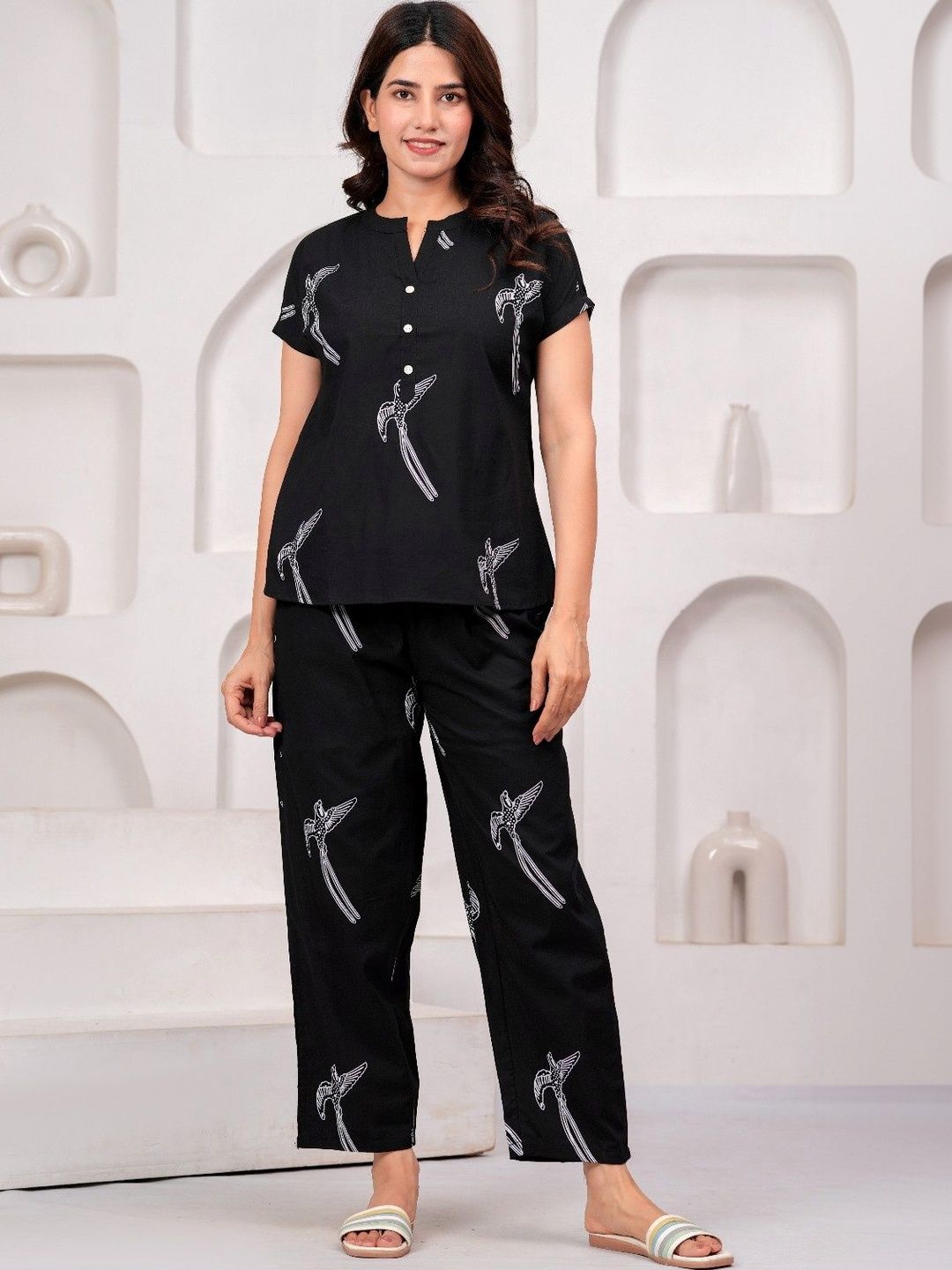 CLOTHYCORP Women Printed Night suit-picture-20