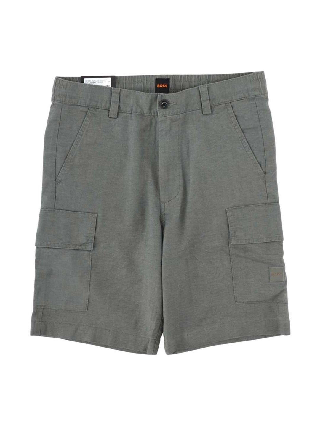 Grey Solid Shorts-image-37