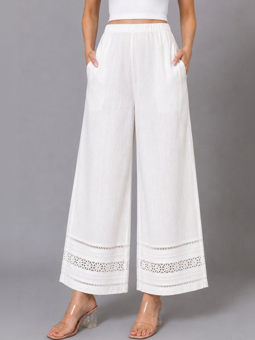 SEREN MILANO Women Embellished Ethnic Palazzos-picture-40