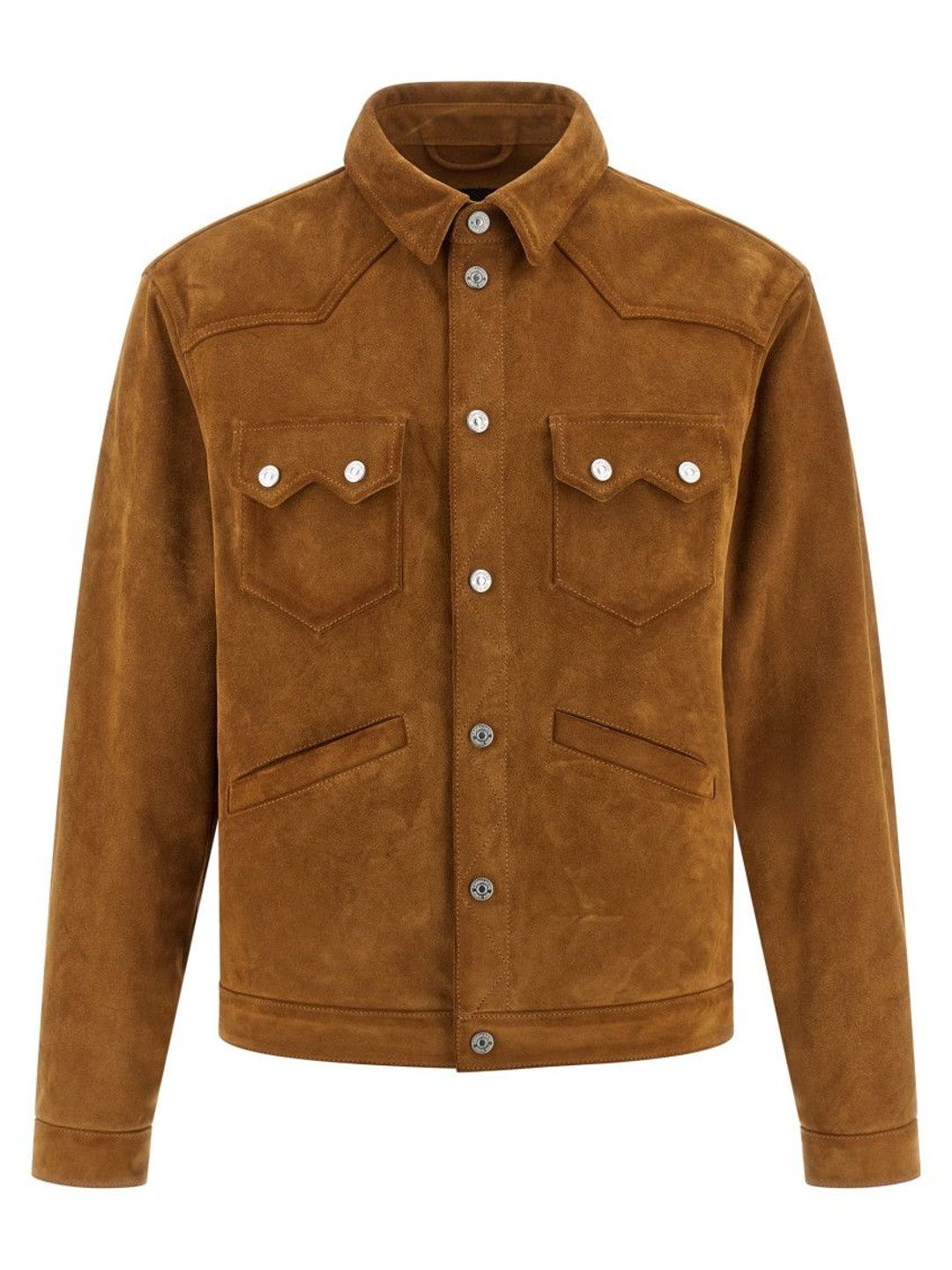 Dsquared2 Beige Solid Shirt Collar Jacket-image-18