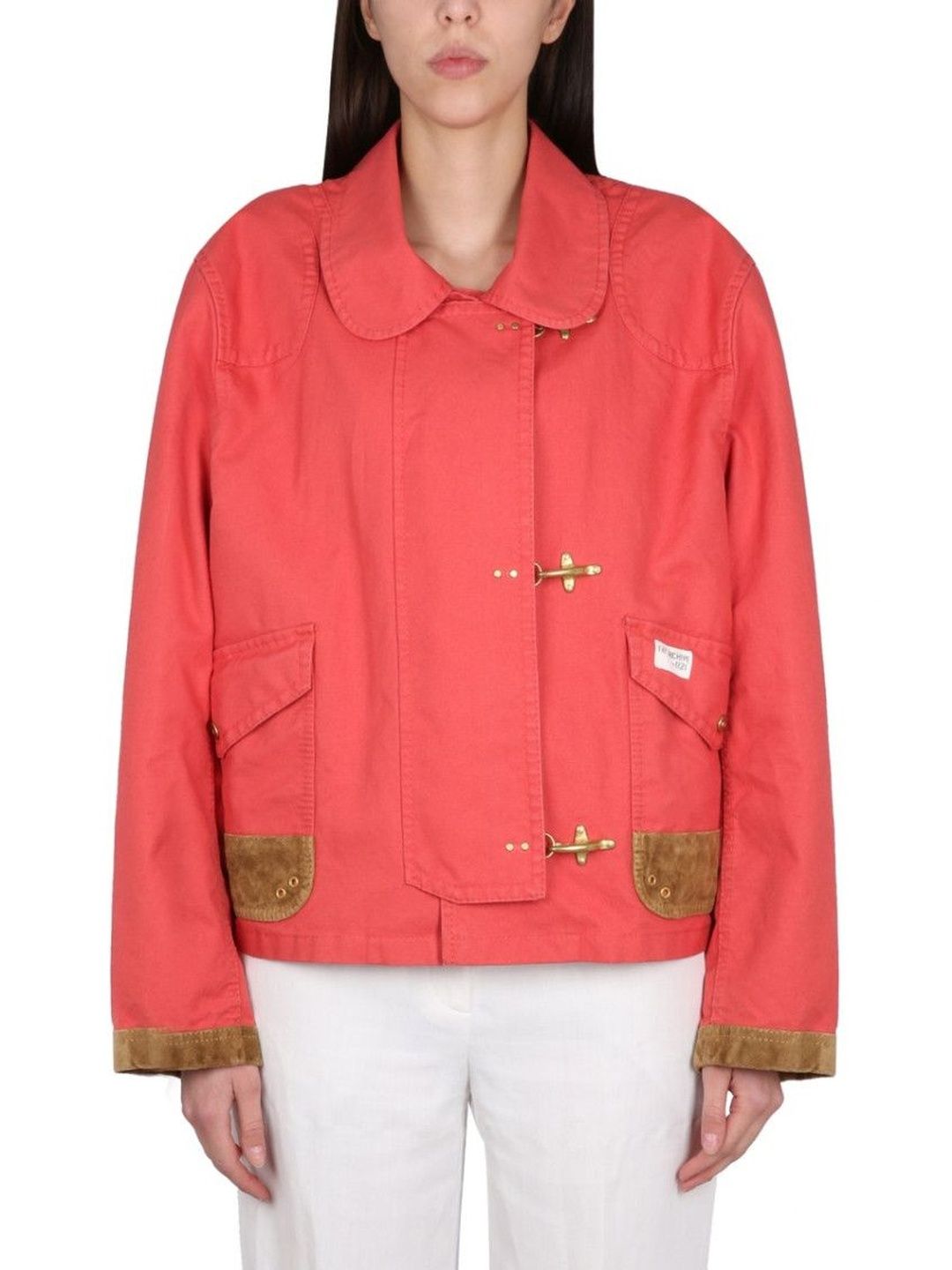 Fay Red Solid Shirt Collar Jacket-picture-19