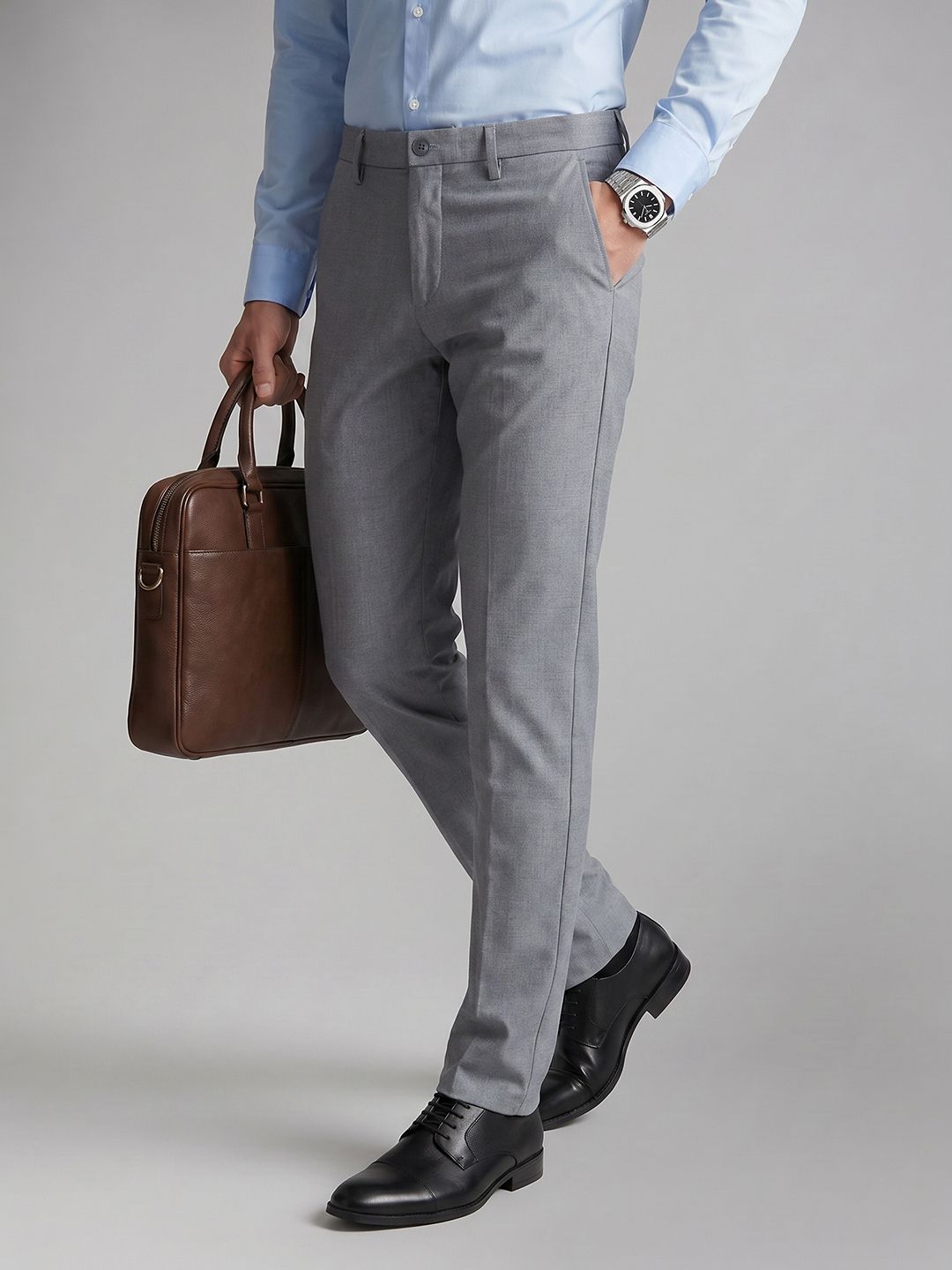 Allen Solly Men Slim Fit Formal Trousers-image-4