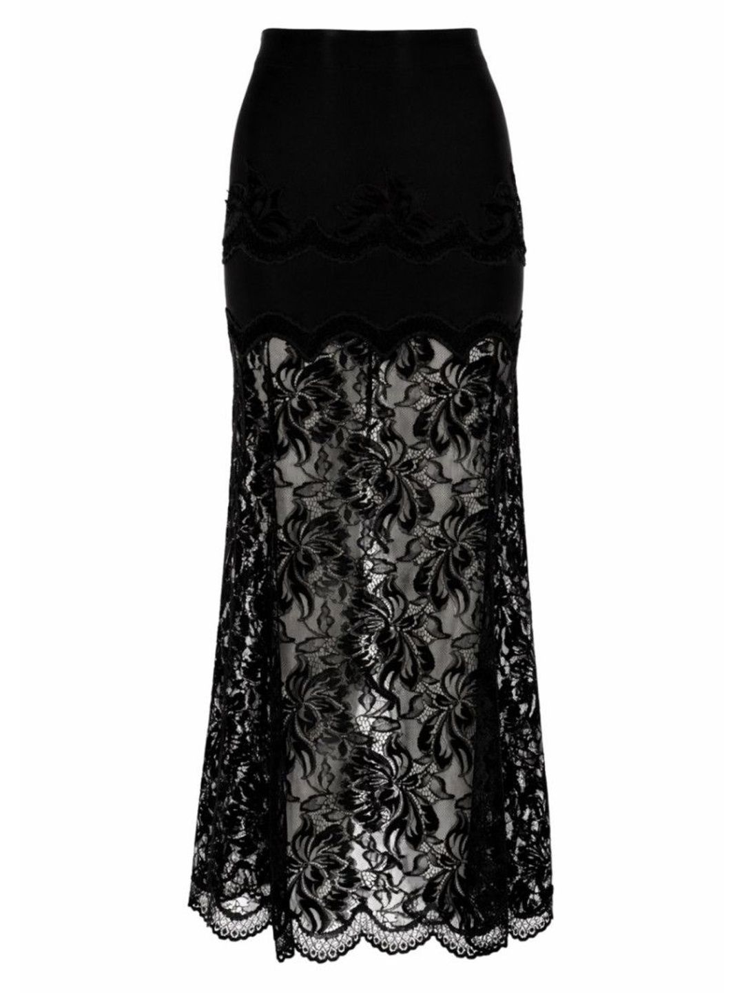 Rabanne Black Lace Maxi Skirt-picture-32