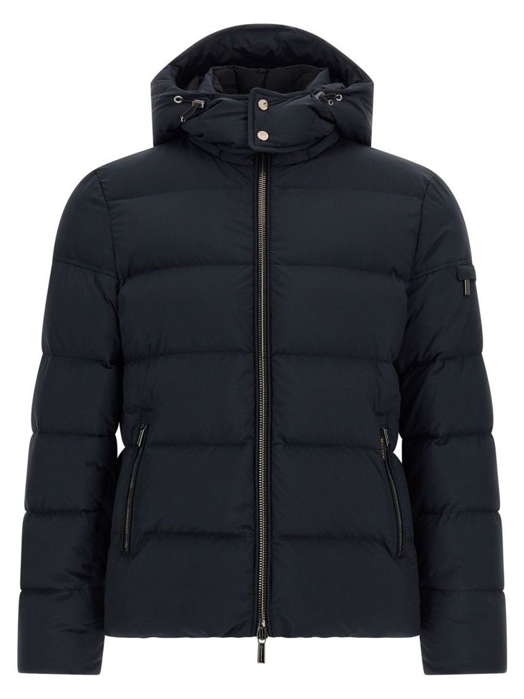 Moorer Blue Solid Hood Jacket-picture-26