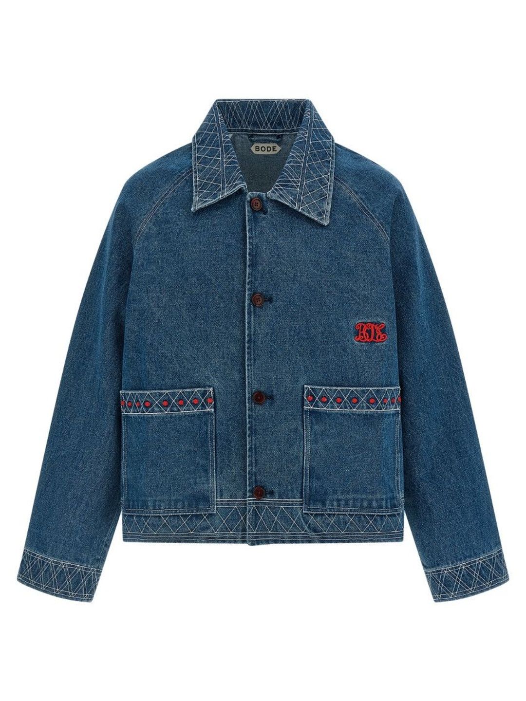 Bode Indigo Blue Embroidered Jacket-picture-46