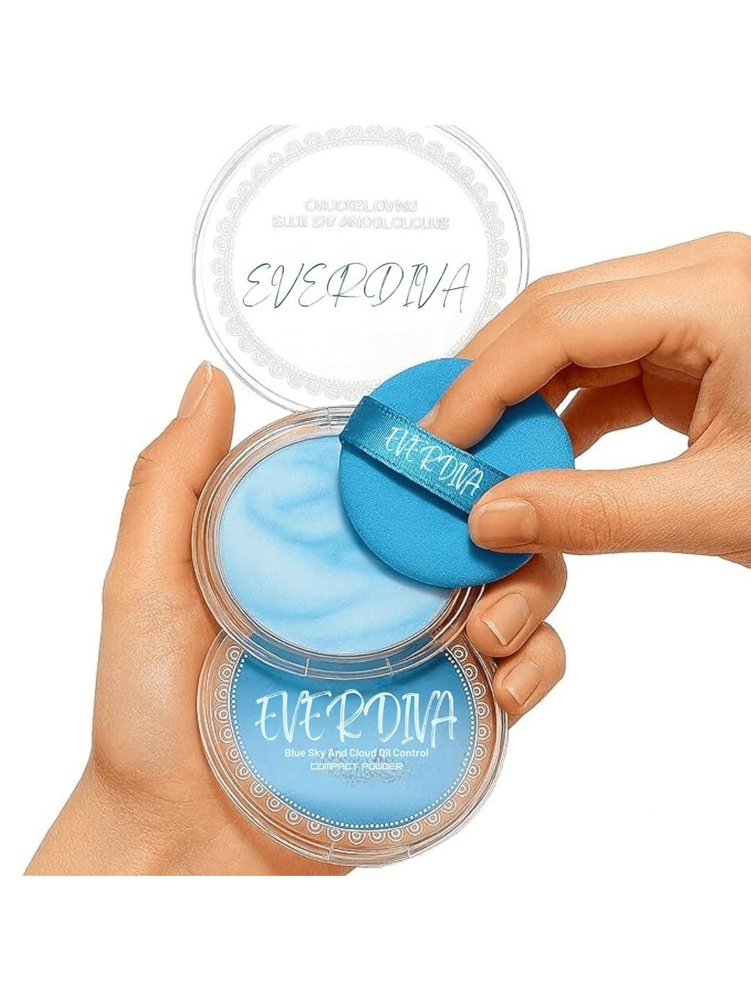 everdiva Blue Sky & Cloud Instant Oil Control Gel Compact Powder- 10 g-image-45