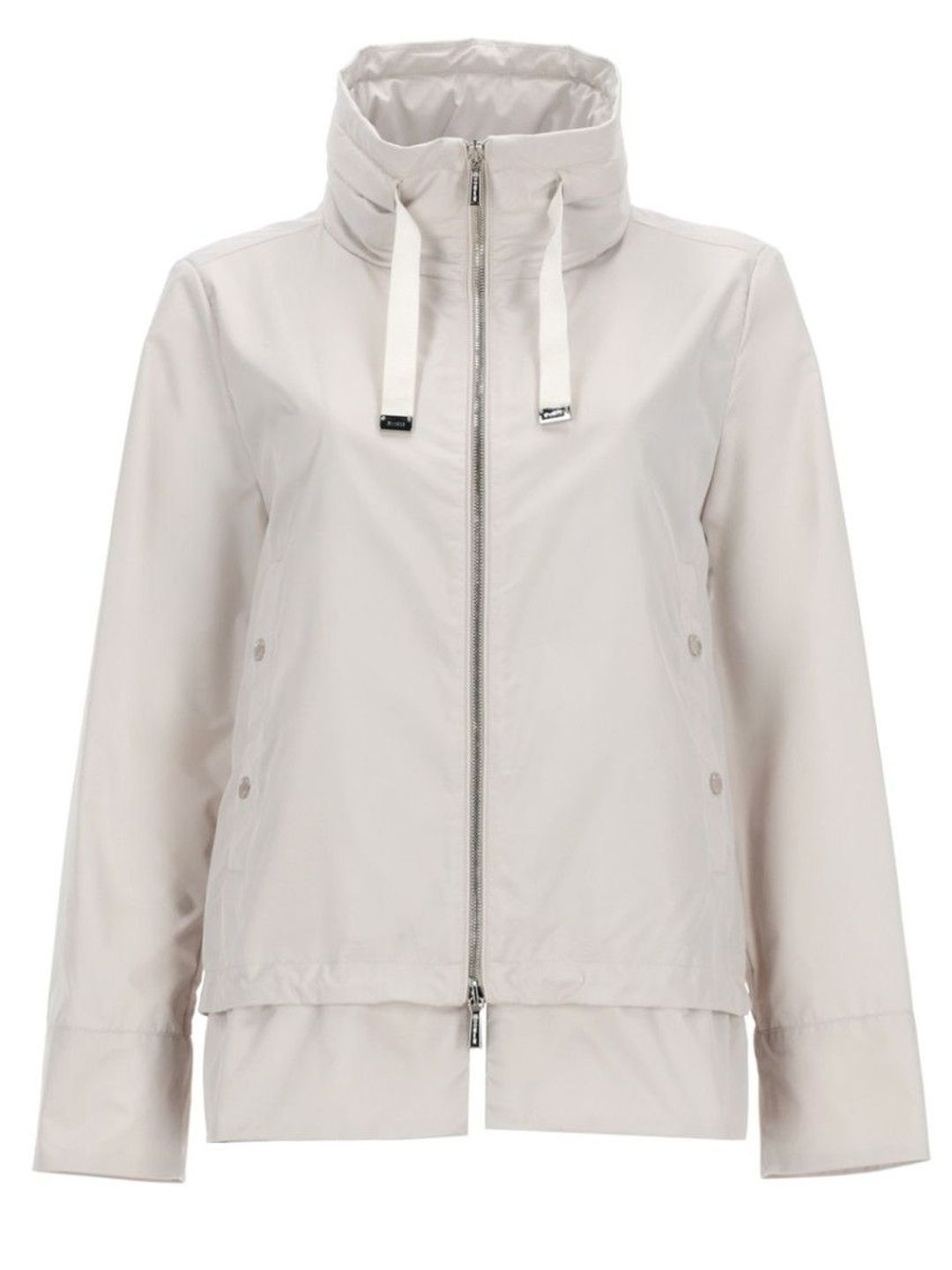 Moorer White Solid Band Collar Jacket-picture-14