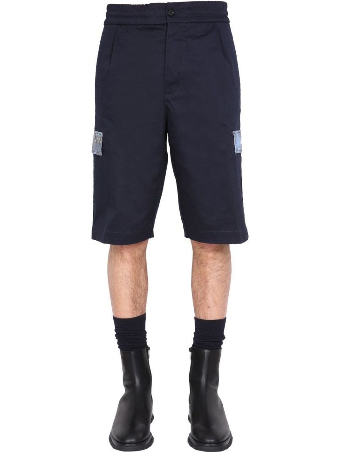 Blue Solid Shorts-image-45