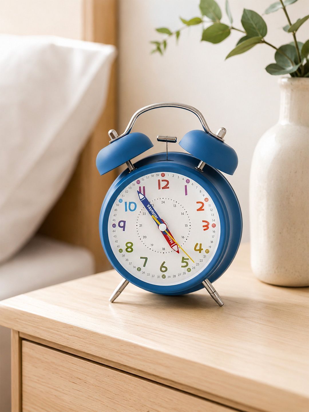Archies Blue Printed Contemporary Alarm Clock-image-10