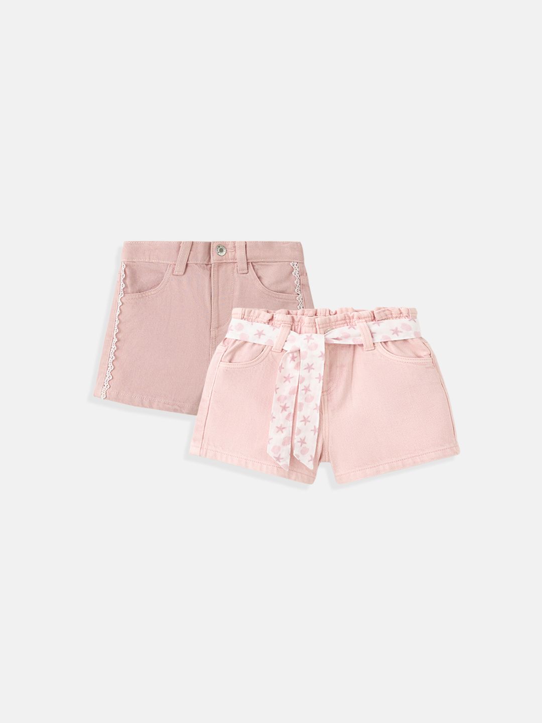 Mango Kids Girls Pack of 2 Denim Shorts-picture-11