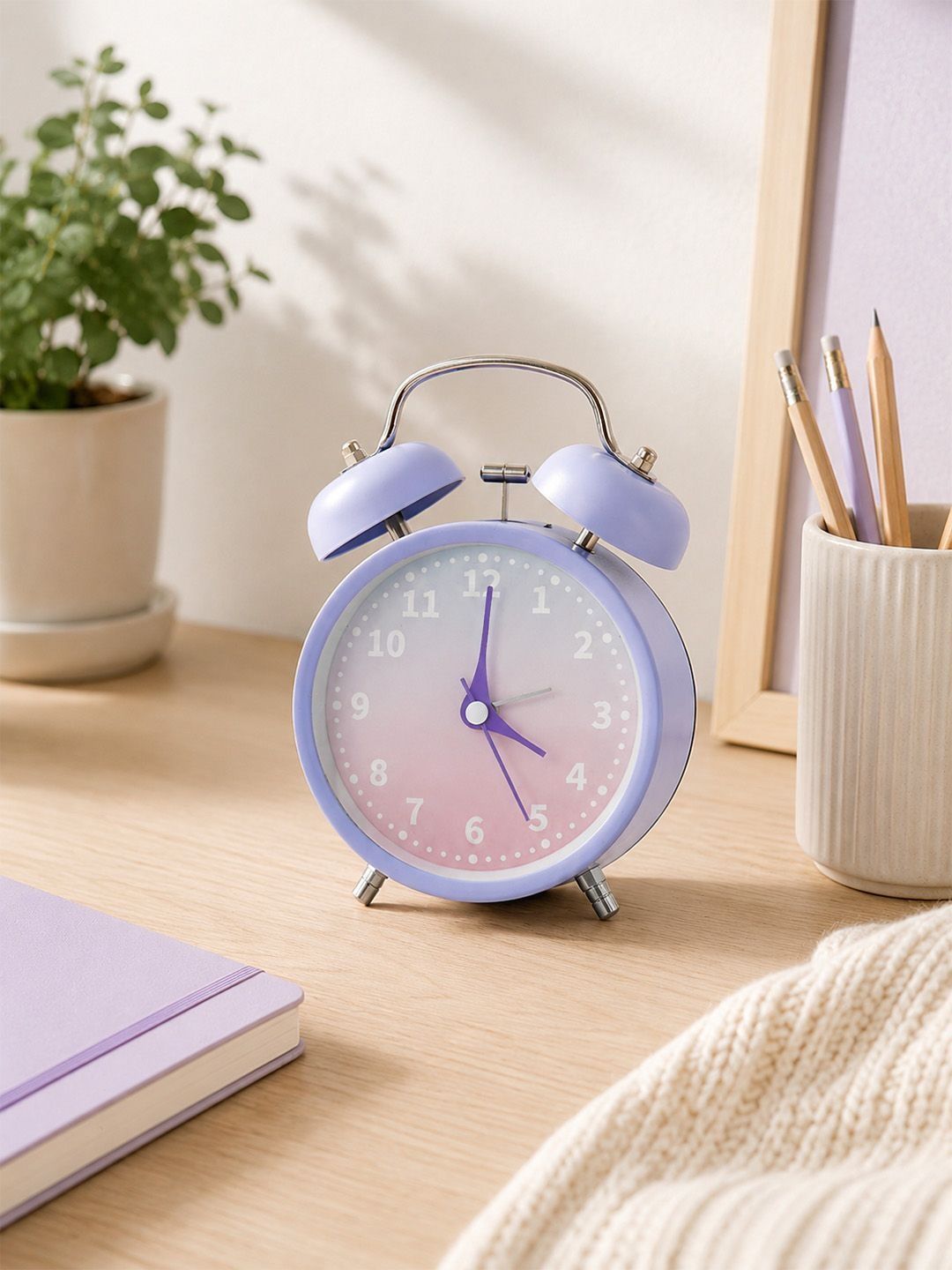 Archies Purple Colourblocked Alarm Clock-picture-50