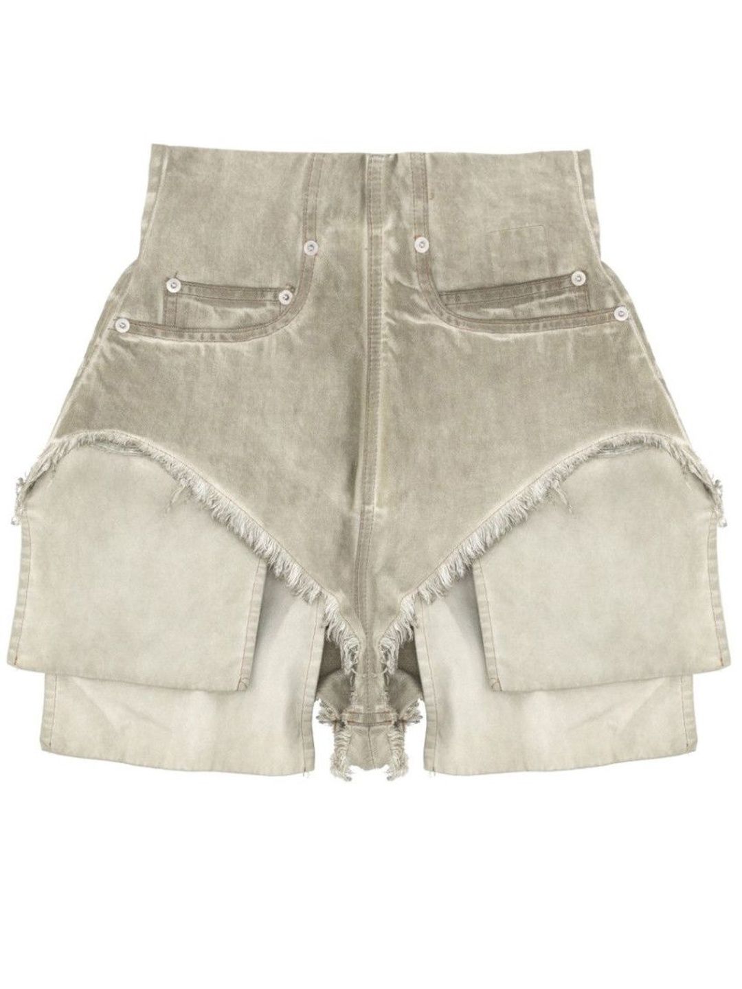 Rick Owens Beige Solid Shorts-picture-43