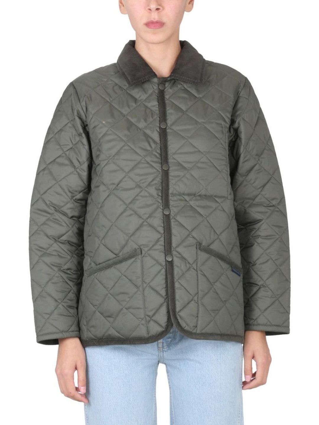 Lavenham Grey Quilted Shirt Collar Jacket-picture-14