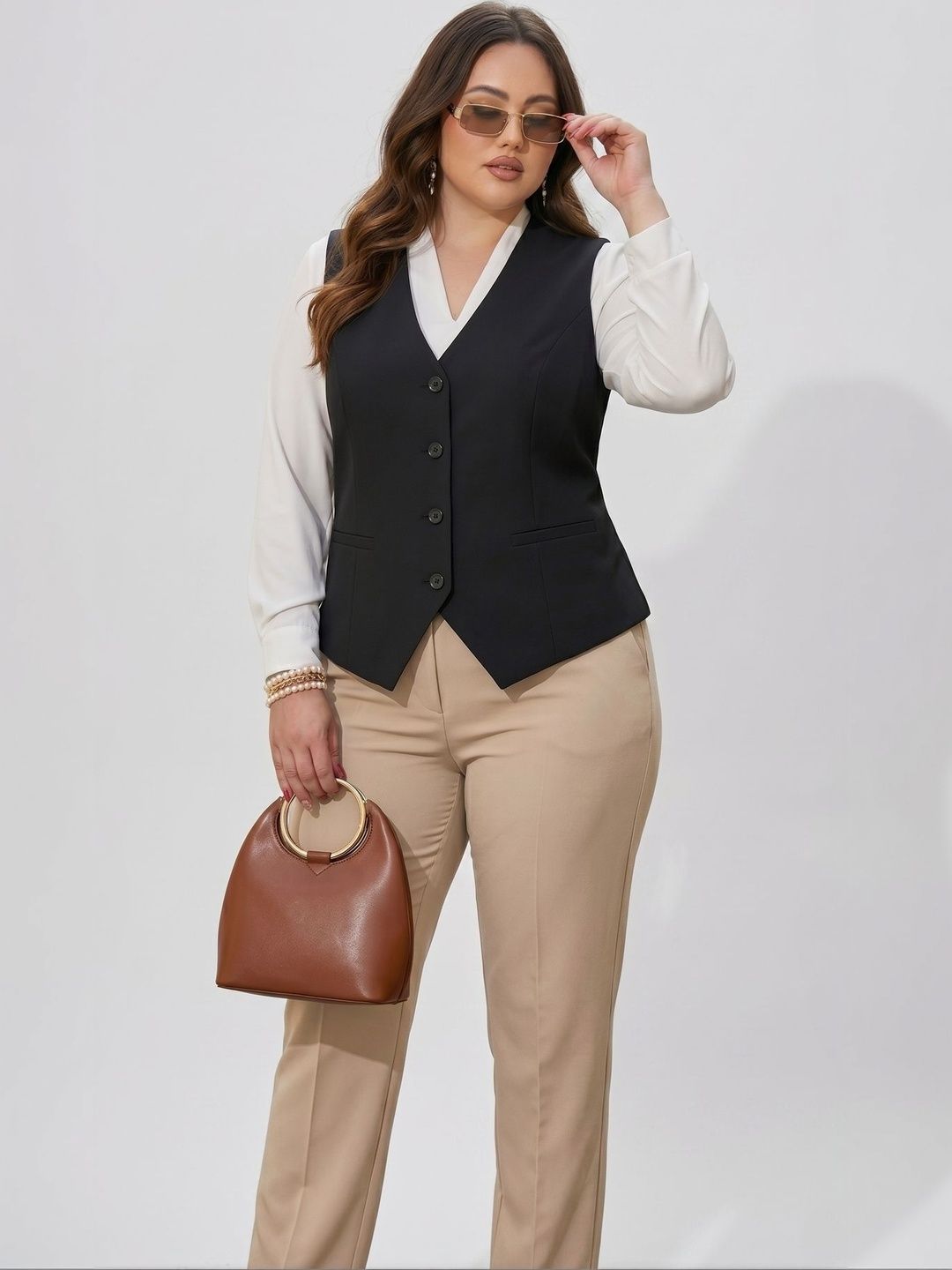THE CLASSIC TOGS V-Neck Woven Formal Waistcoat-picture-24