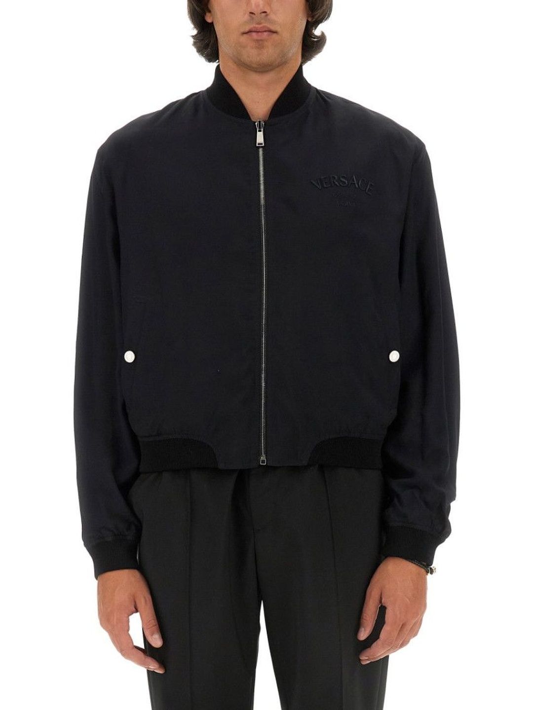 versace Multicolor Logo Mock Collar Jacket-picture-48