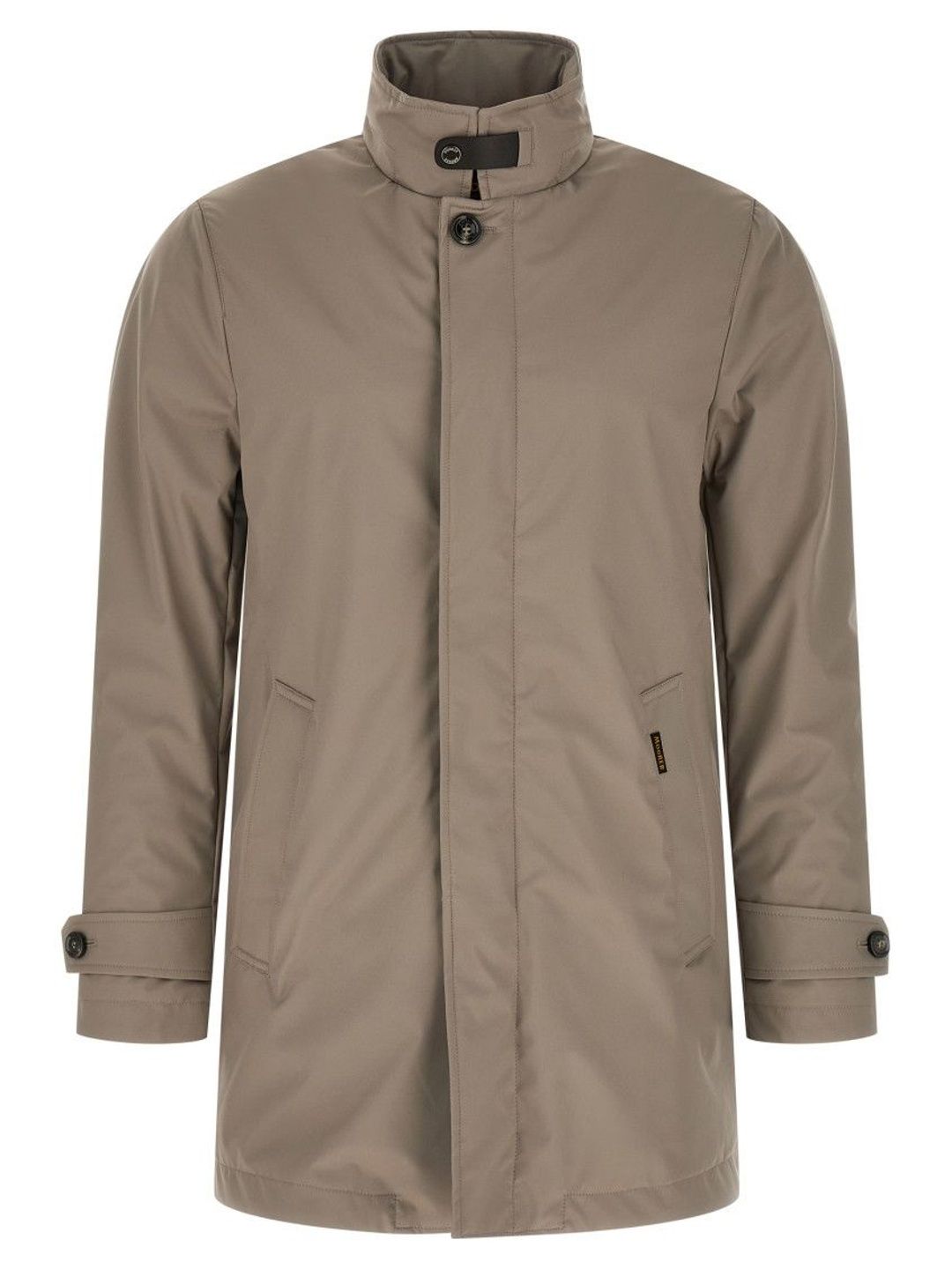 Moorer Grey Solid Mandarin Collar Jacket-image-2