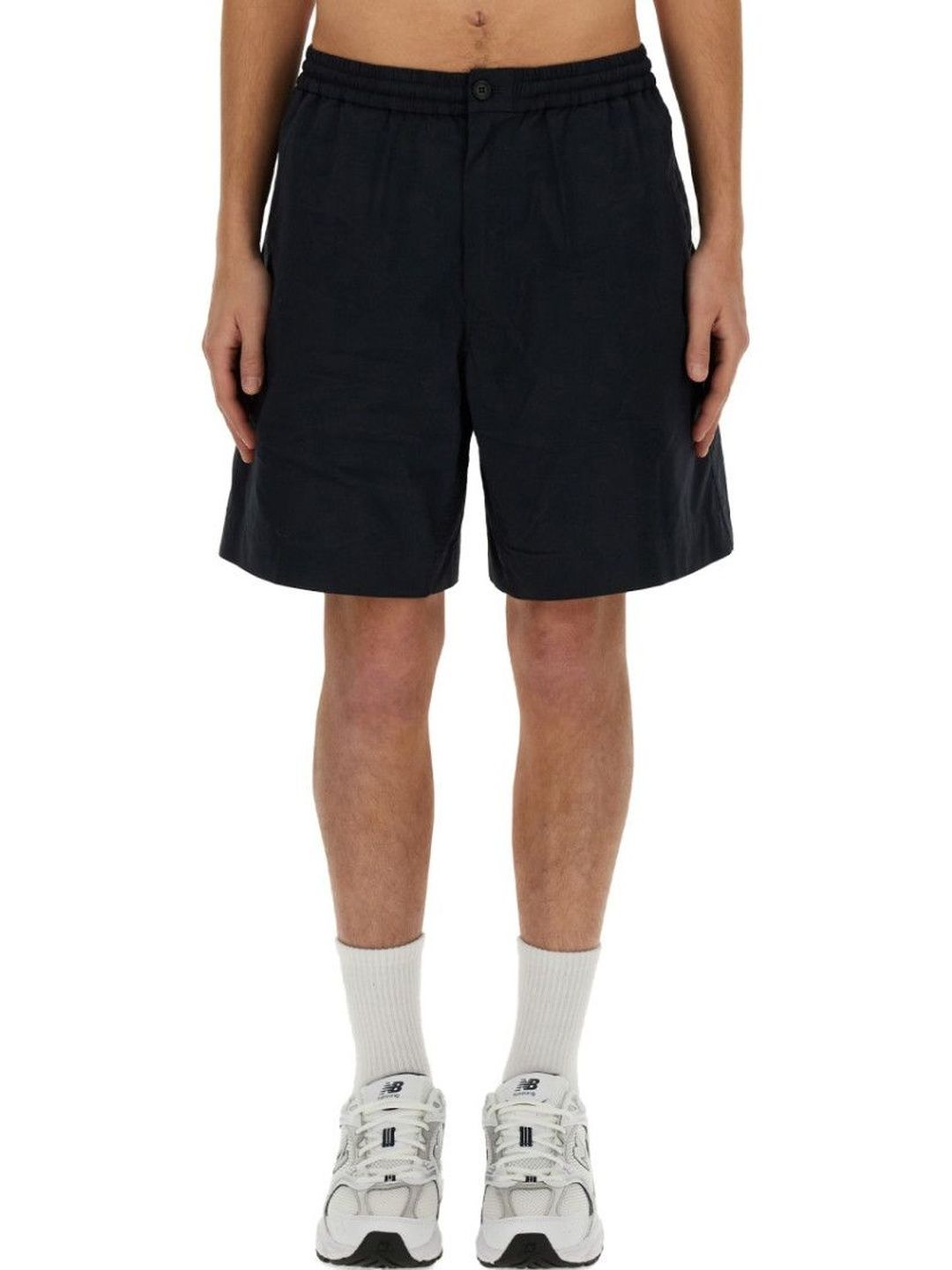 Blue Solid Shorts-image-48