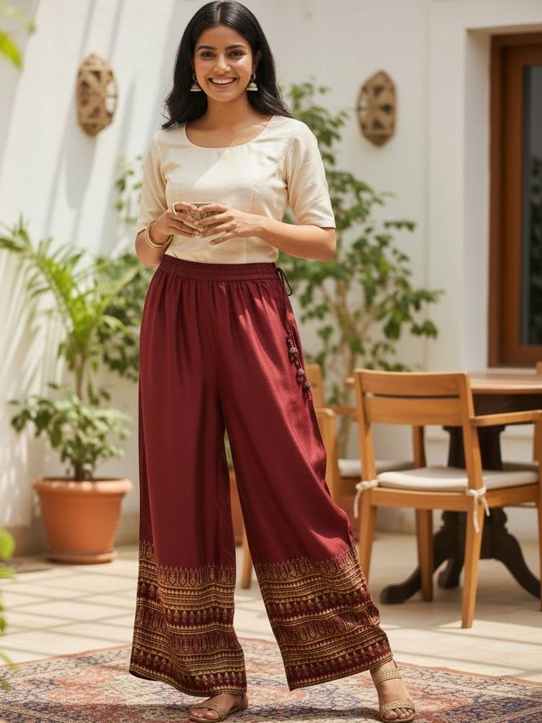 Cot'N Soft Women Ethnic Motifs Printed Ethnic Palazzos-image-39