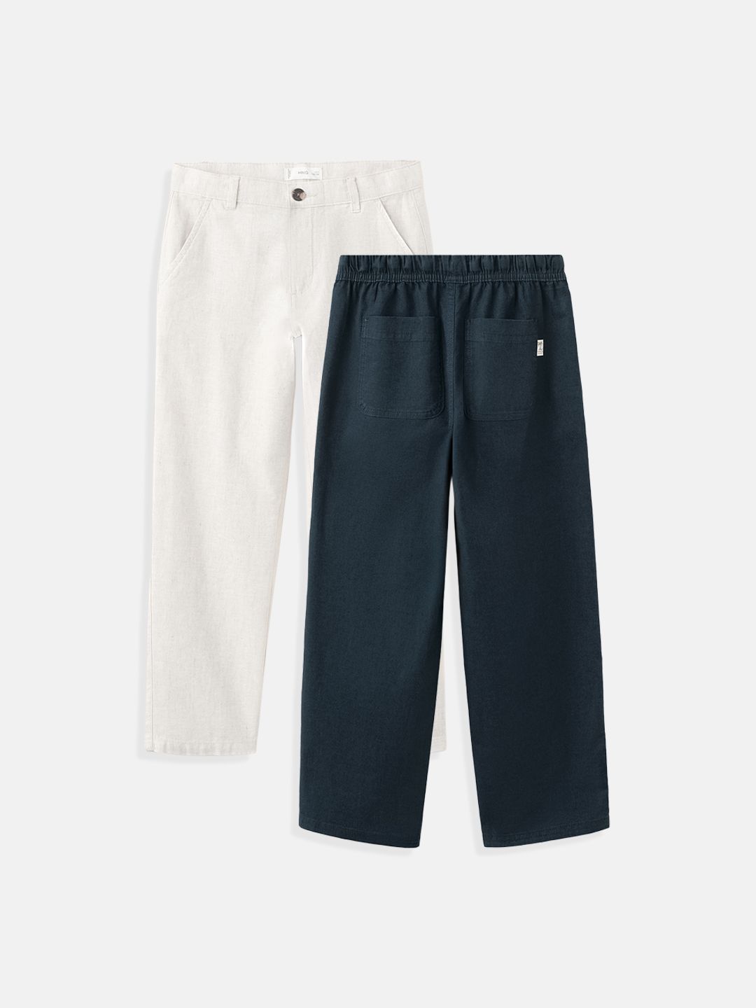 Mango Kids Boys Pack of 2 Straight Fit Trousers-picture-19
