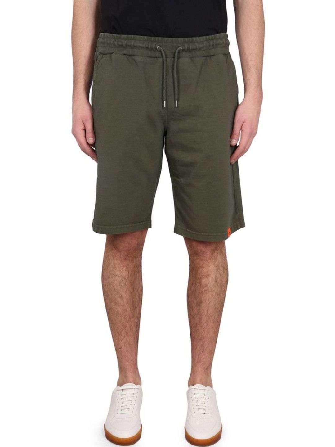 Olive Solid Shorts-image-2