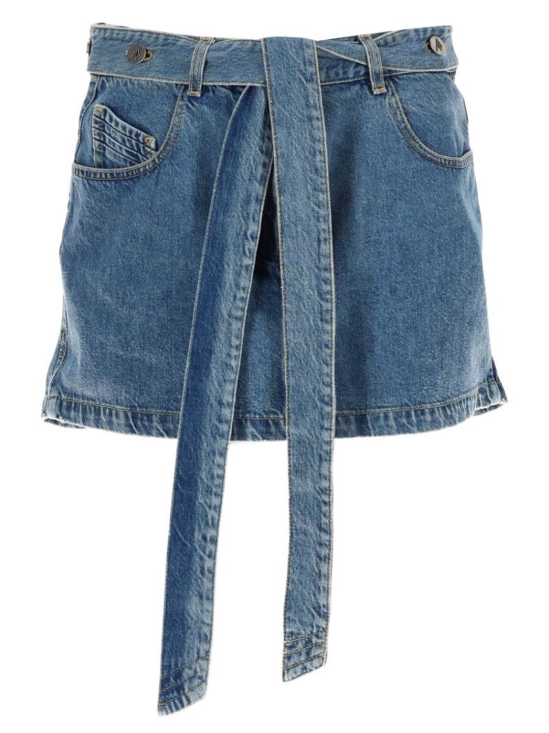 The Attico Denim Solid Mini Skirt-picture-41